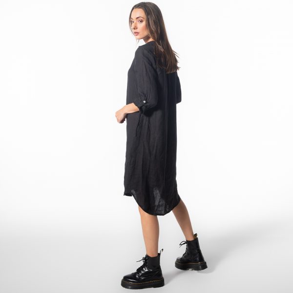 Linnen Long Blouse black