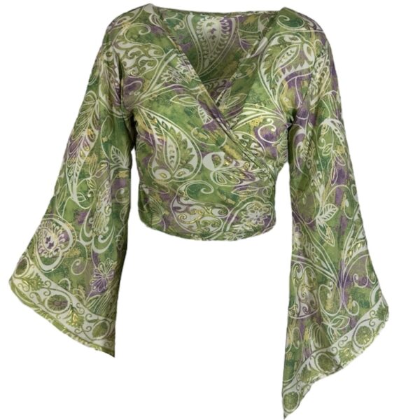 Bohemian Wrap Top Lime Green