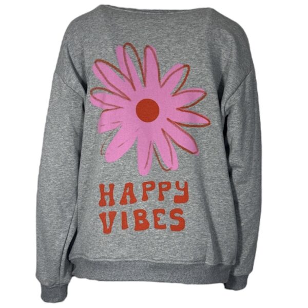 Happy Vibes Sweater Grey